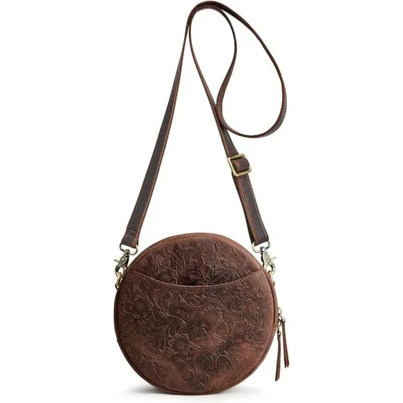 Chic Leather Crossbody Bag for Women - Round Design, 8.3 - Perfect Daily Use